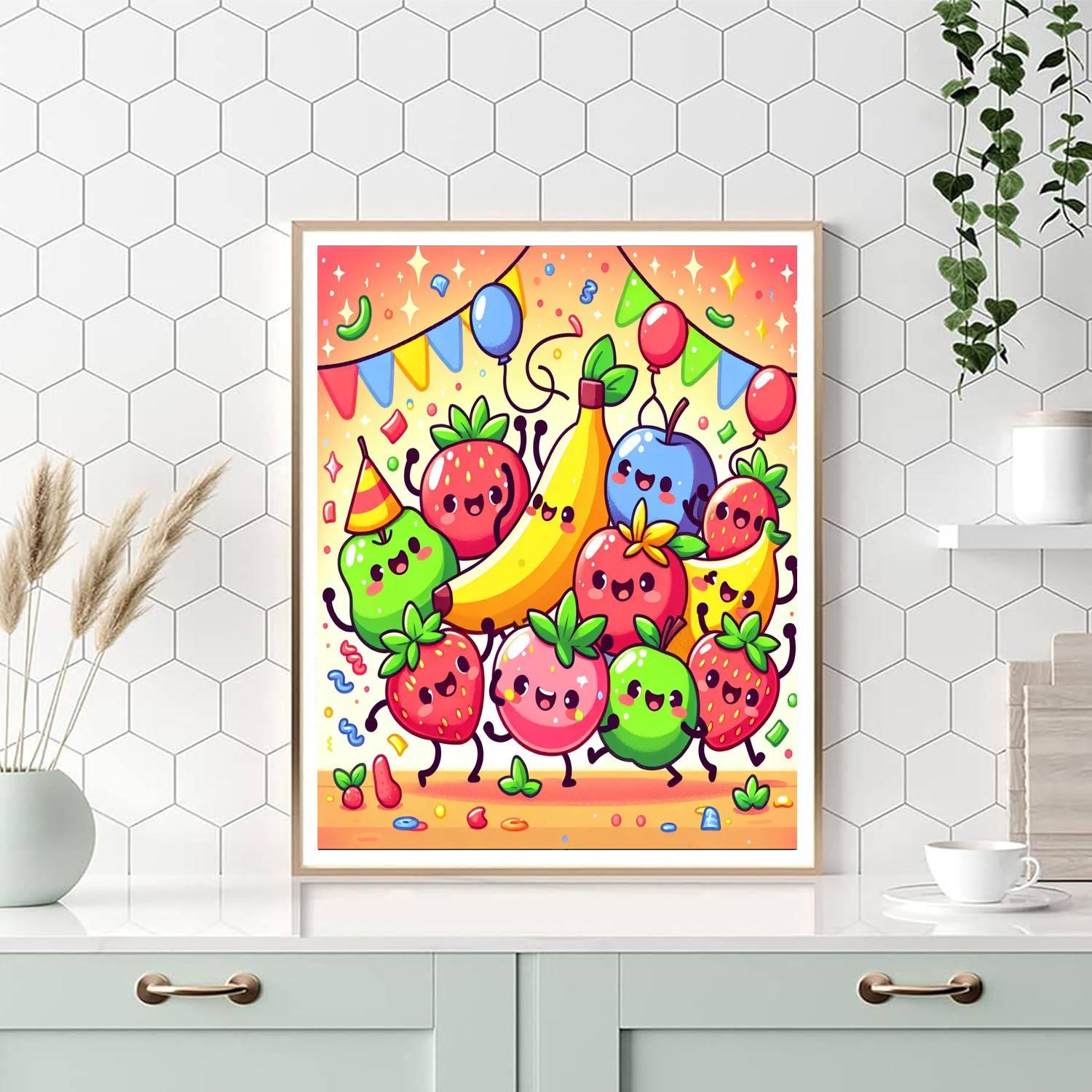 Vibrant Fruit Fiesta Numbered Painting Kits