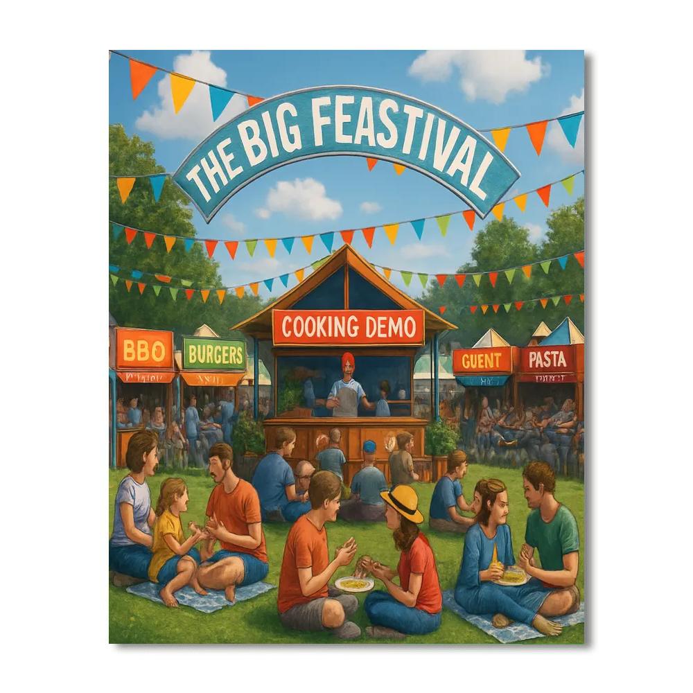The Big Feastival - Oxfordshire, England Painting Number Kit