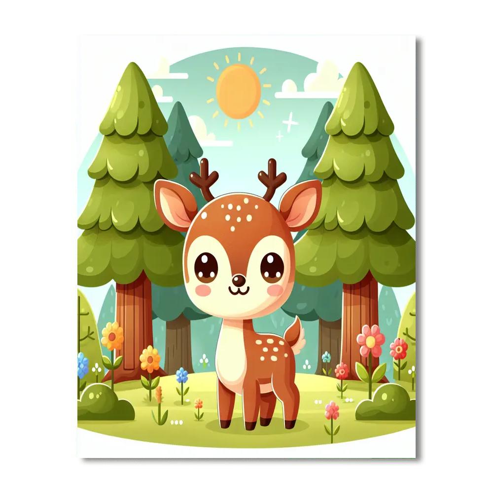Delightful Deer Numbered Painting Kits