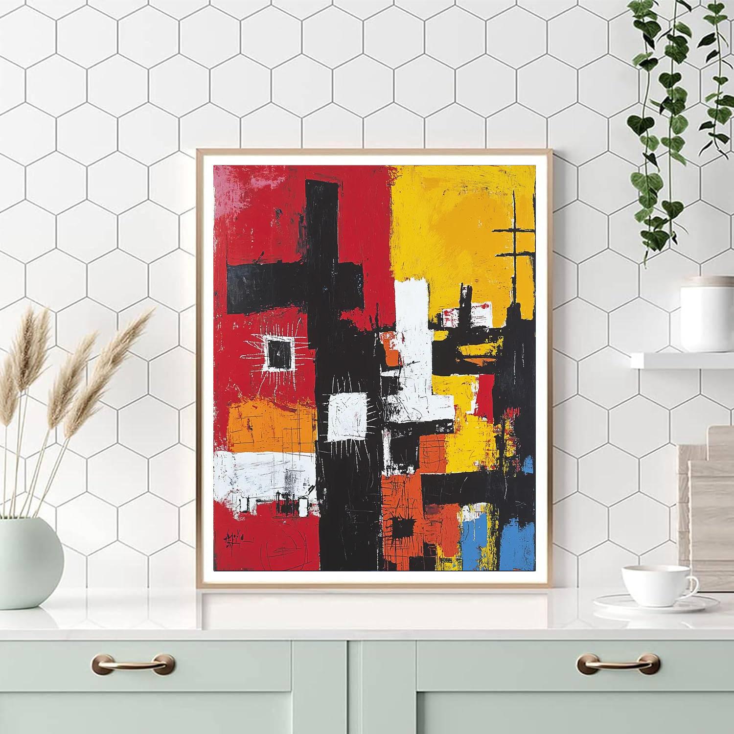 Jean-Michel Basquiat Inspired Abstract Unity  Paint By Numbers