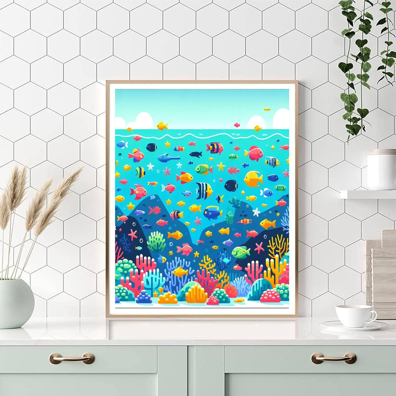 Oceanic Coral Reef Numbered Painting Kits