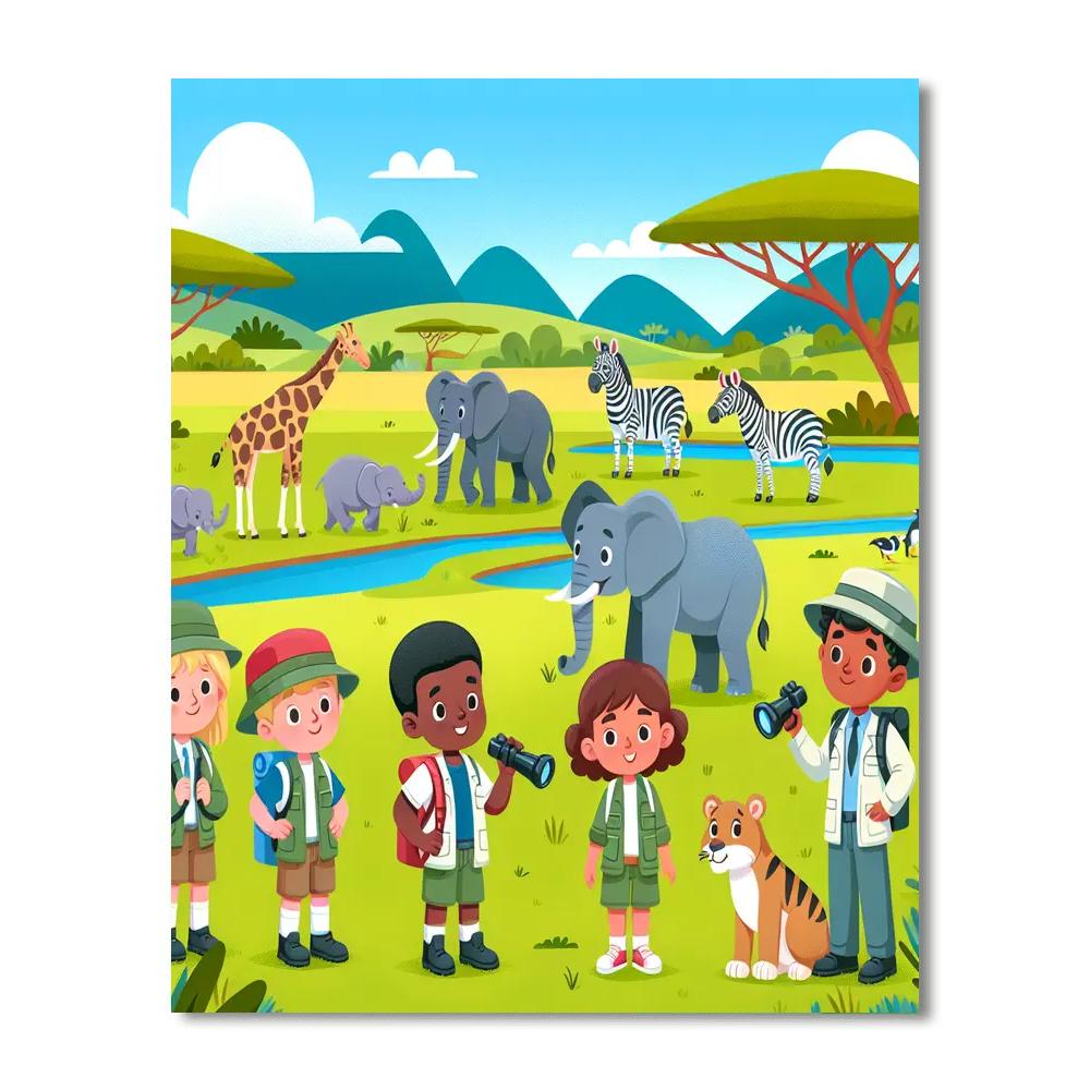 Safari Expedition Crew Paint By Numbers