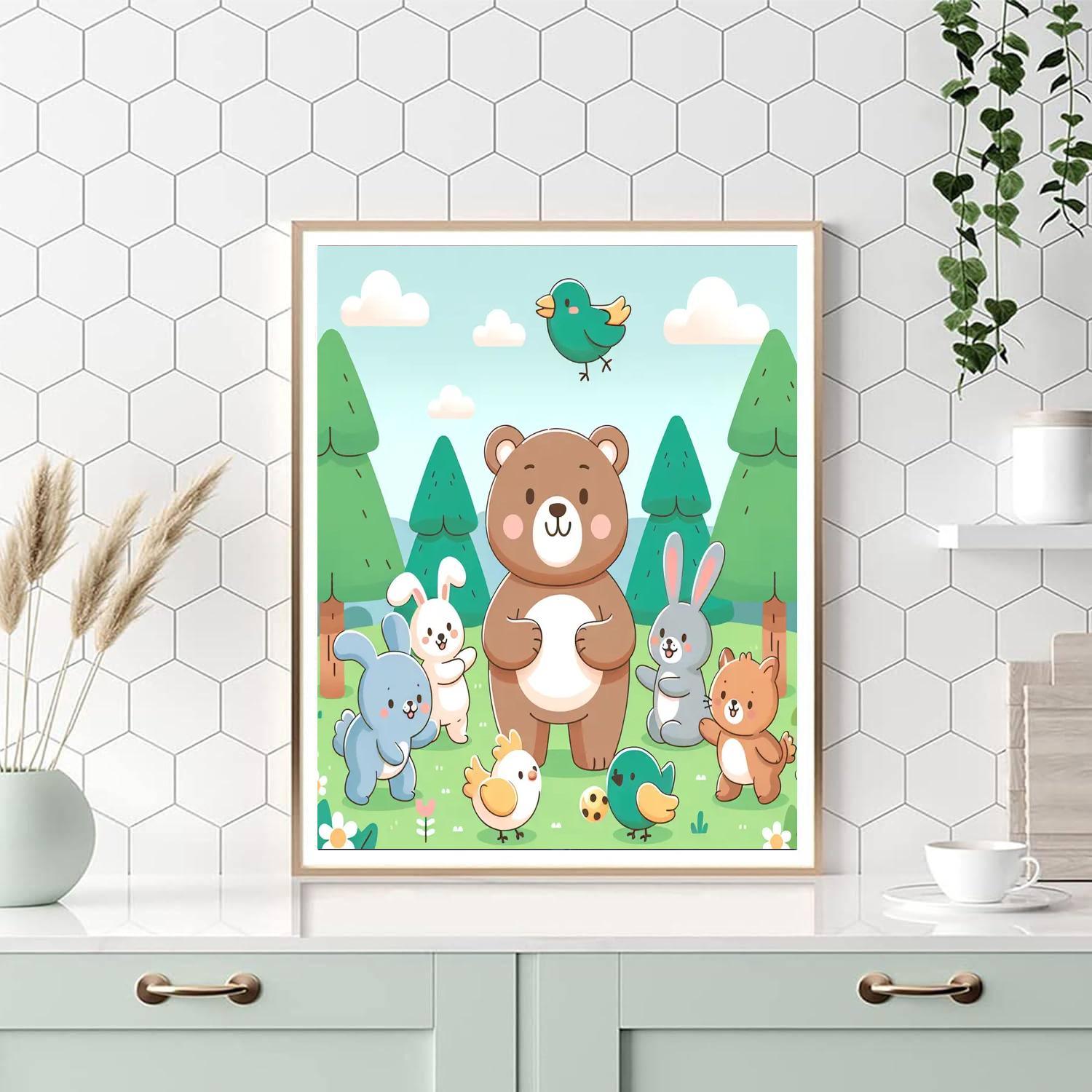 Animal Friends Puzzle Paint By Numbers