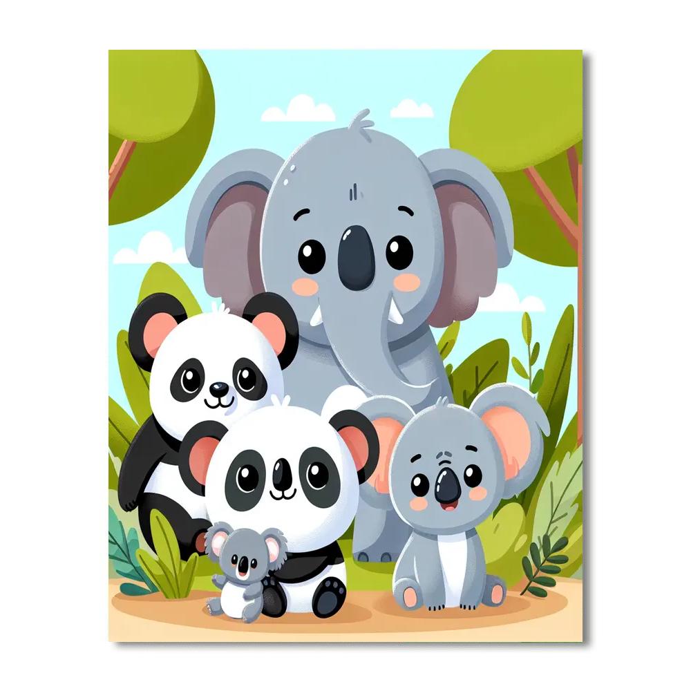 Cuddly Wildlife Paint By Numbers