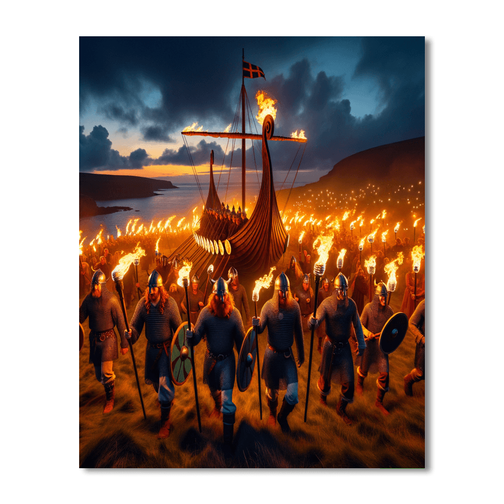Up Helly Aa Fire Festival - Scotland DIY Paint By Numbers