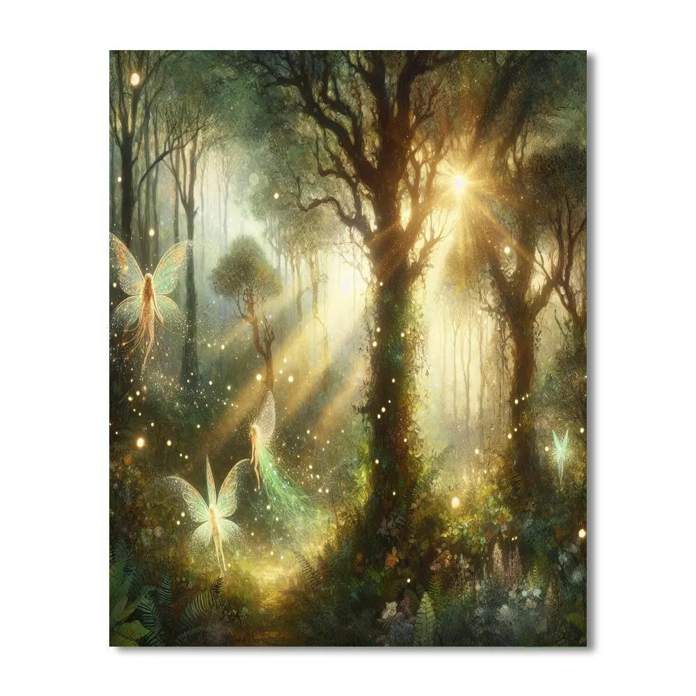 Fairy's Woodland Whispers DIY Paint By Numbers