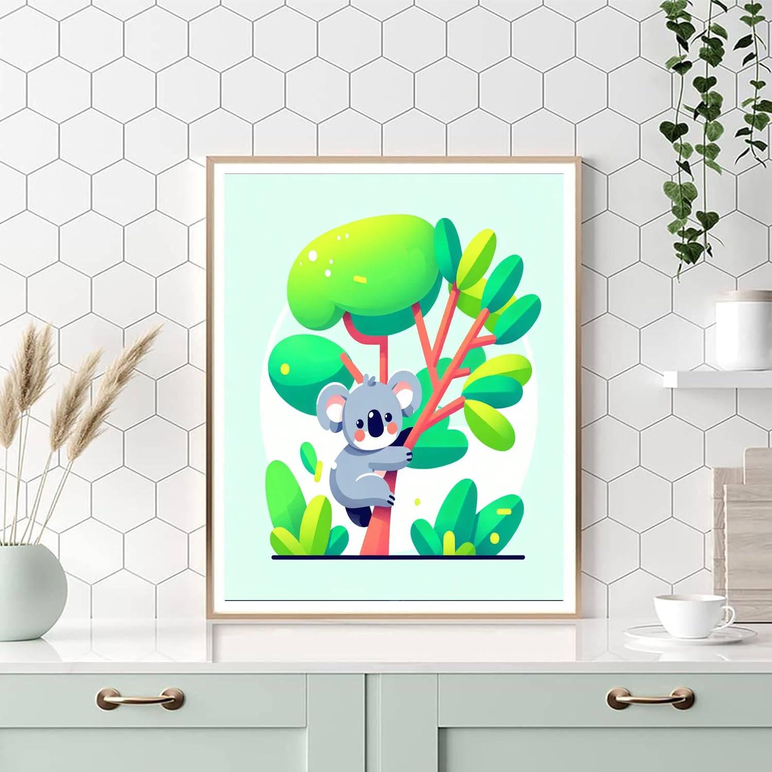Koala's Leafy Adventure Numbered Painting Kits