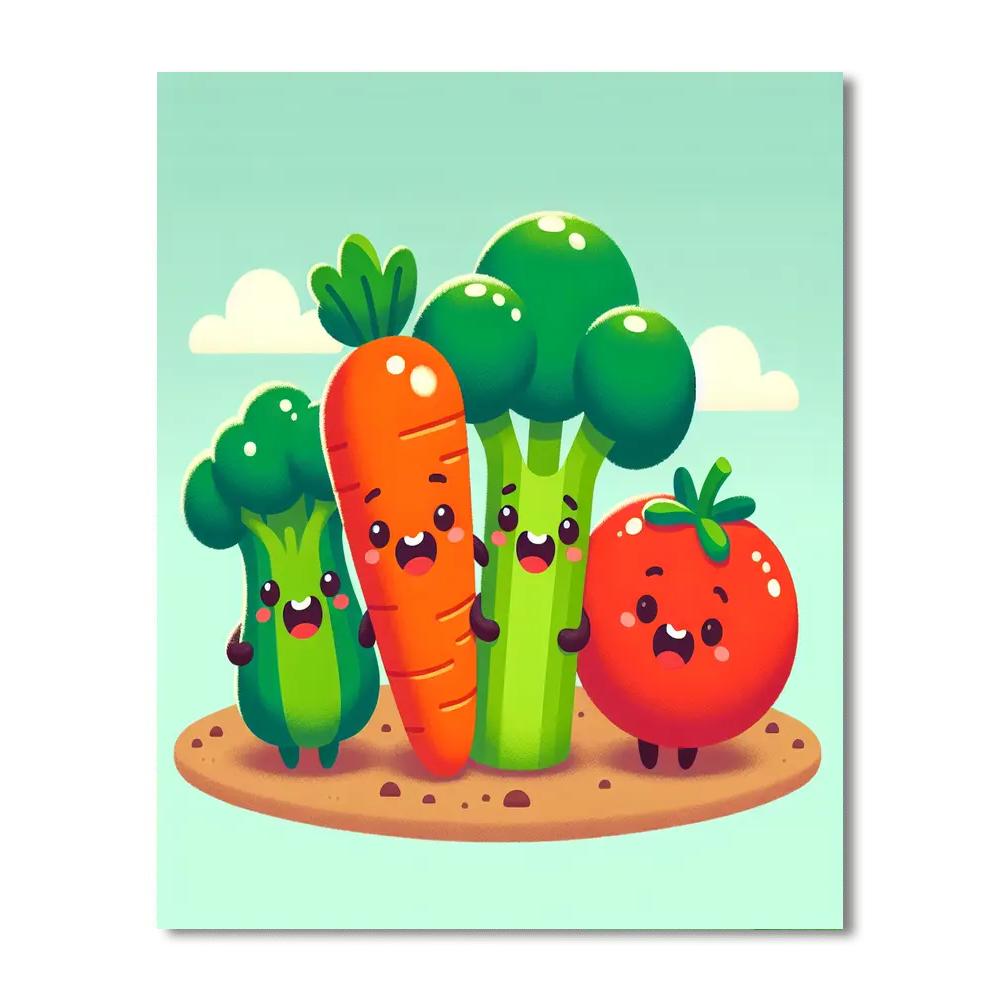 Vibrant Veggie Friends Paint By Number