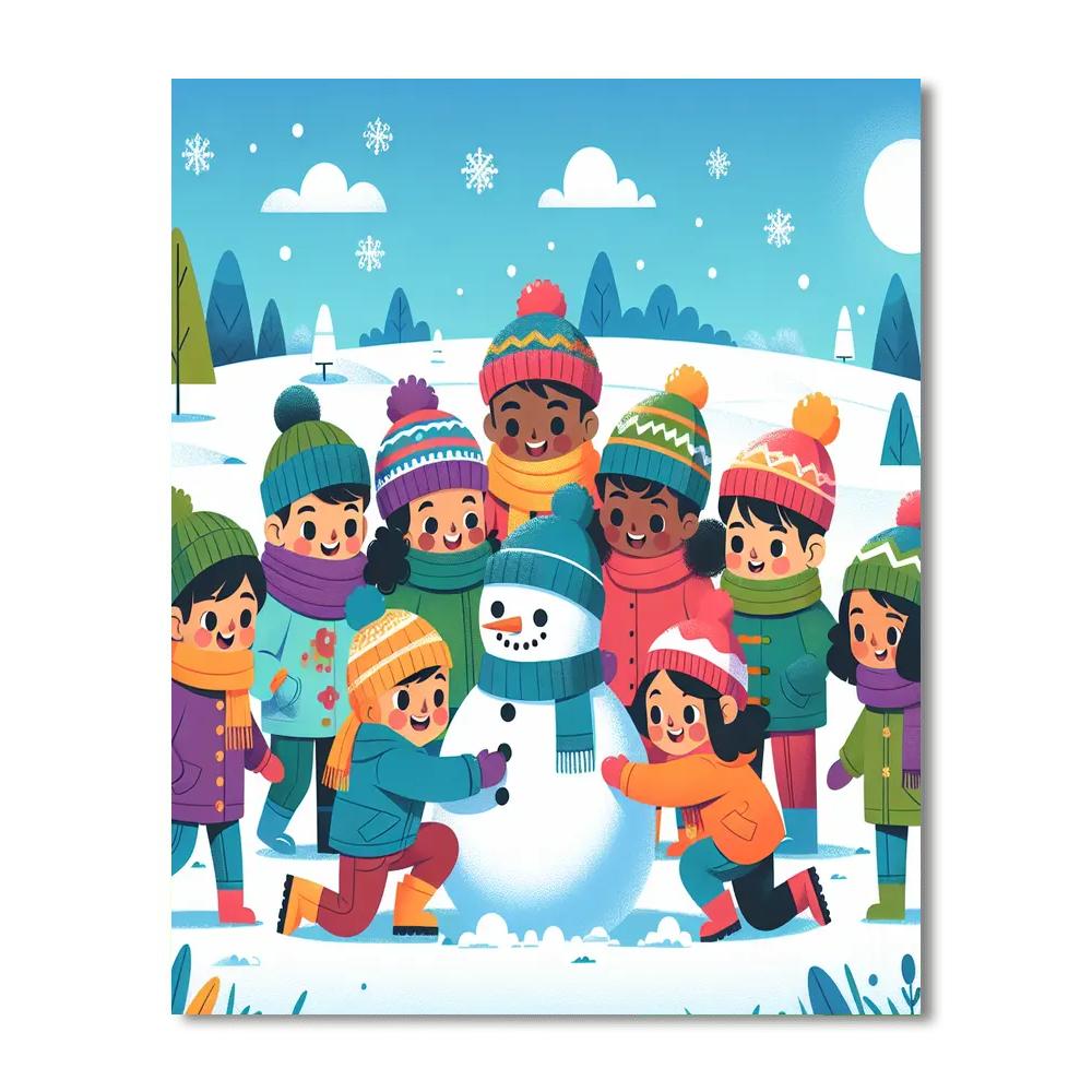A Day In The Snow Paint By Numbers Art