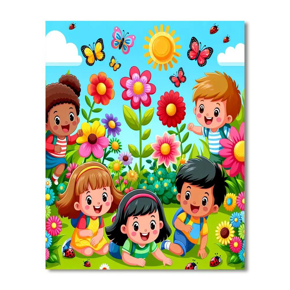 Jolly Garden Adventure Painting Number Kit