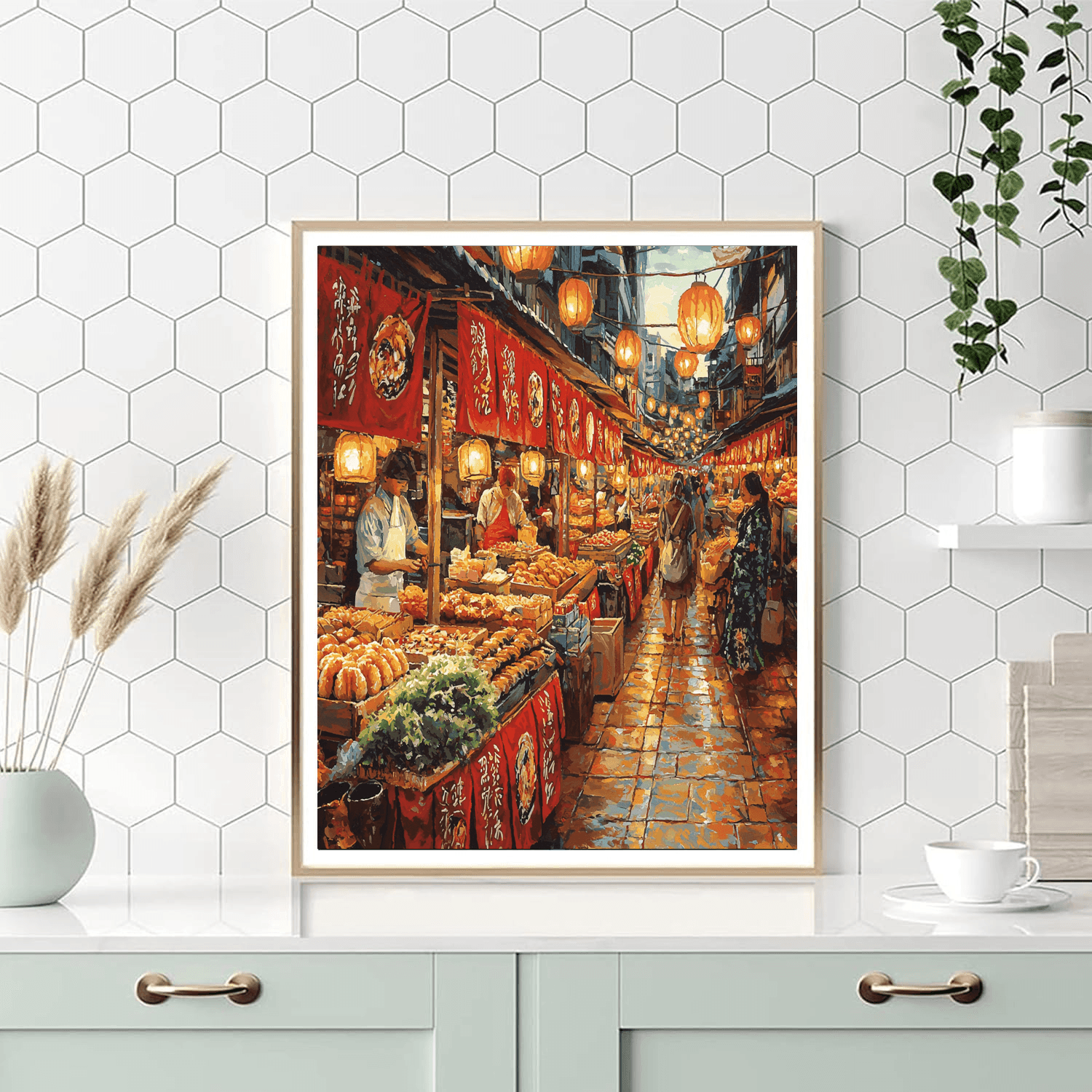 Fushimi Inari Market - Osaka Paint By Numbers Kits