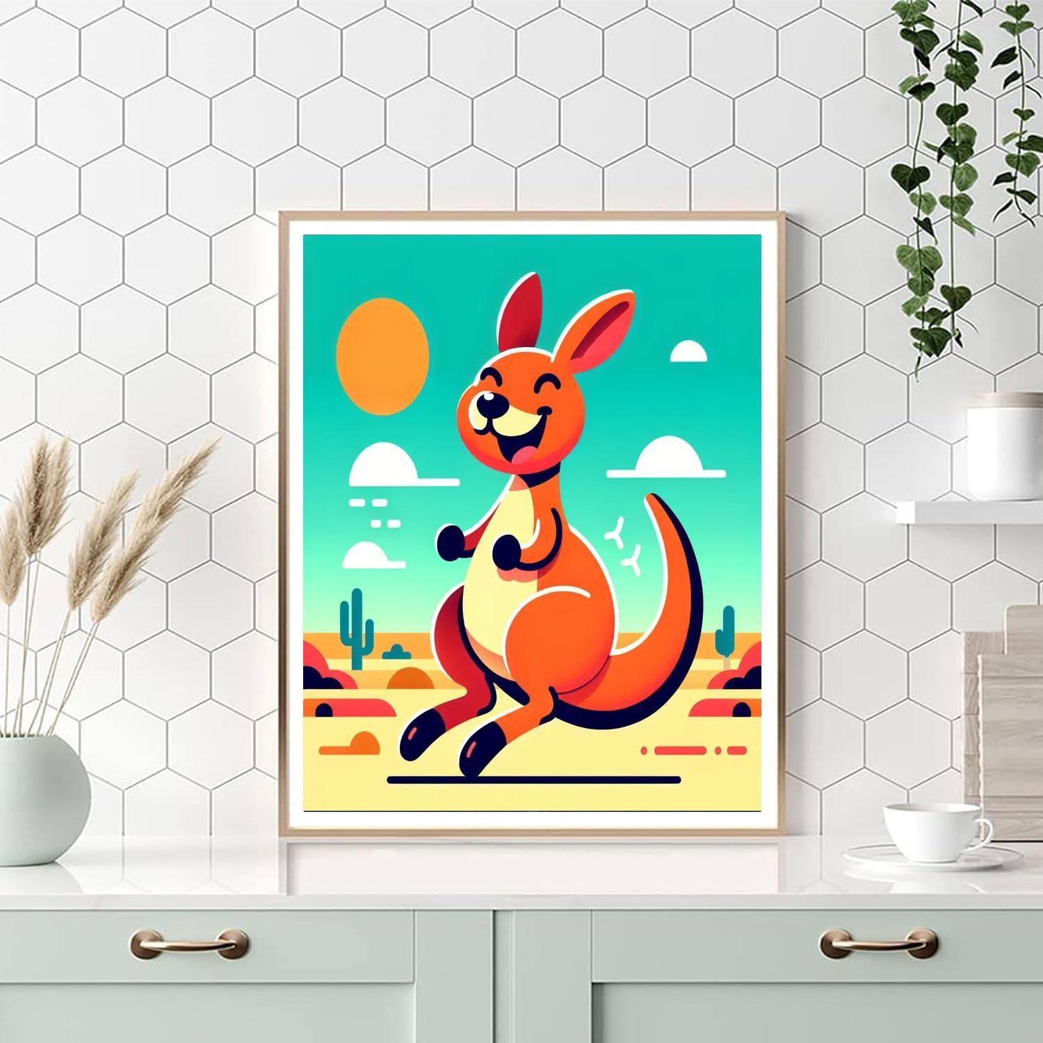 Bouncing Kangaroo Adventure Paint By Number