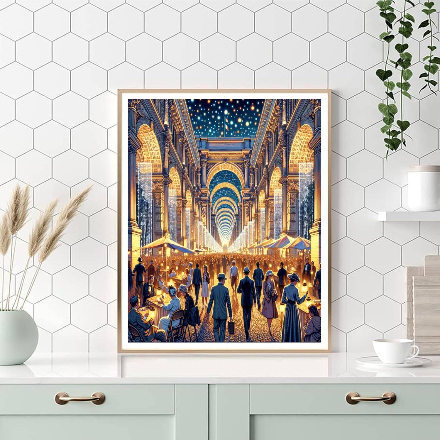 Nuit Blanche - Paris Paint By Numbers Art