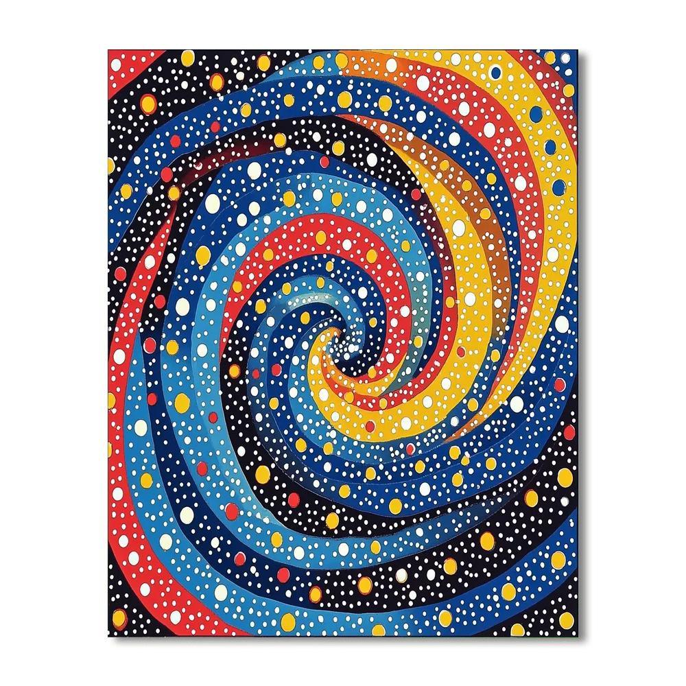 Yayoi Kusama Inspired Cosmic Dot Symphony  Paint By Number