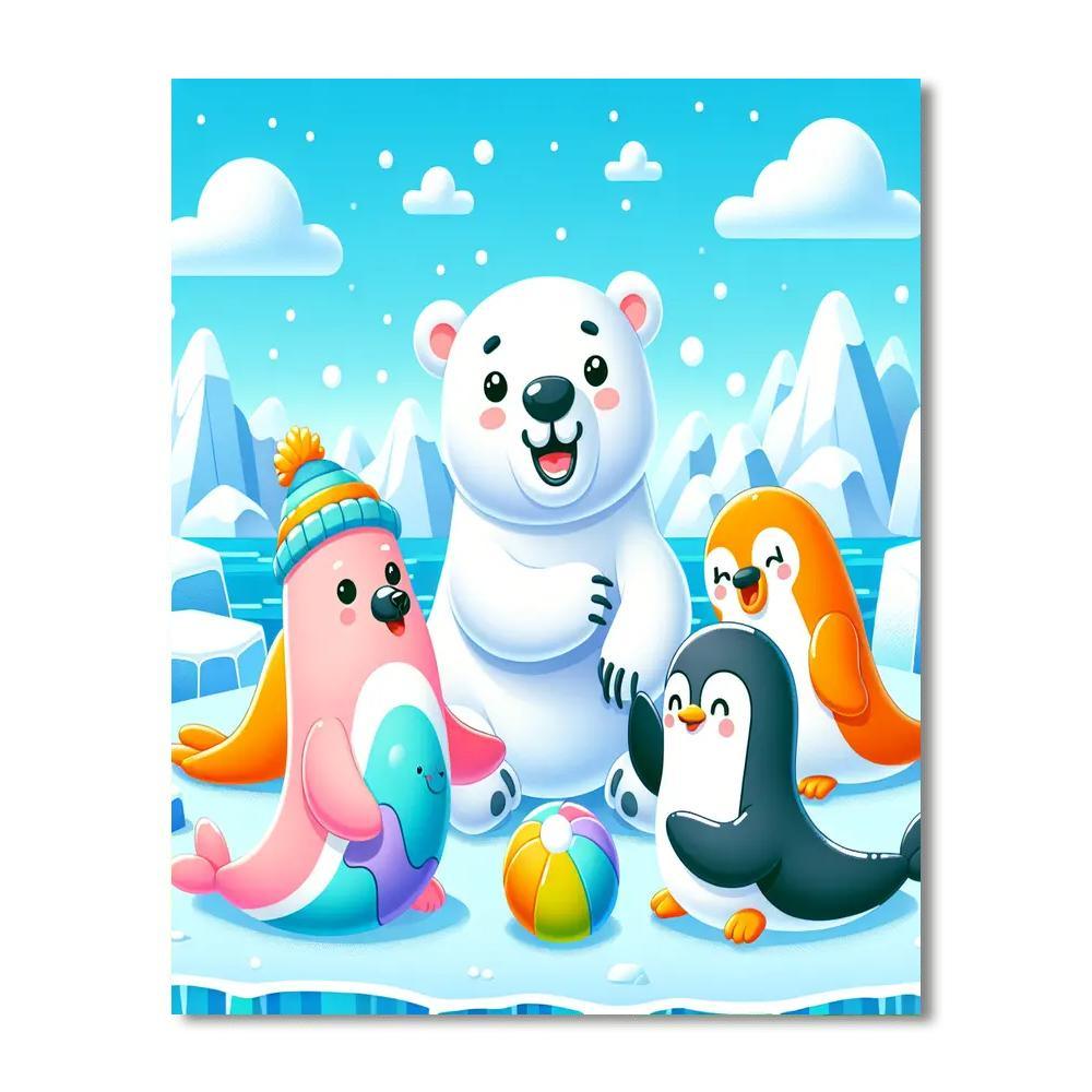 Adventurous Arctic Friends Number Painting