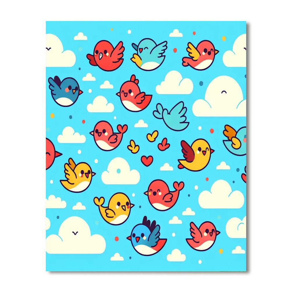 Flying Friends Numbered Painting Kits
