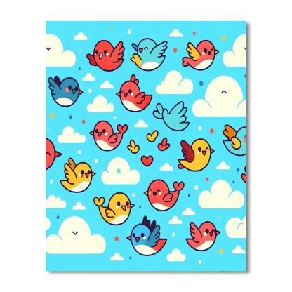 Flying Friends Numbered Painting Kits