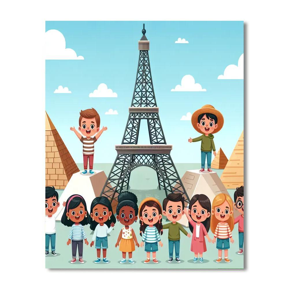 Charming Travel Adventures Painting By Numbers Kit