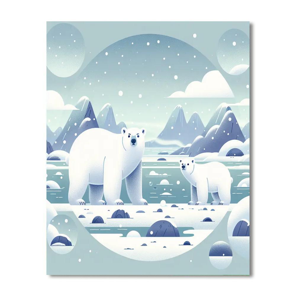 Polar Bear Arctic Expedition Paint By Numbers Art