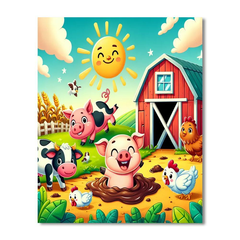 Sunny Farmyard Adventures Paint By Numbers Kits