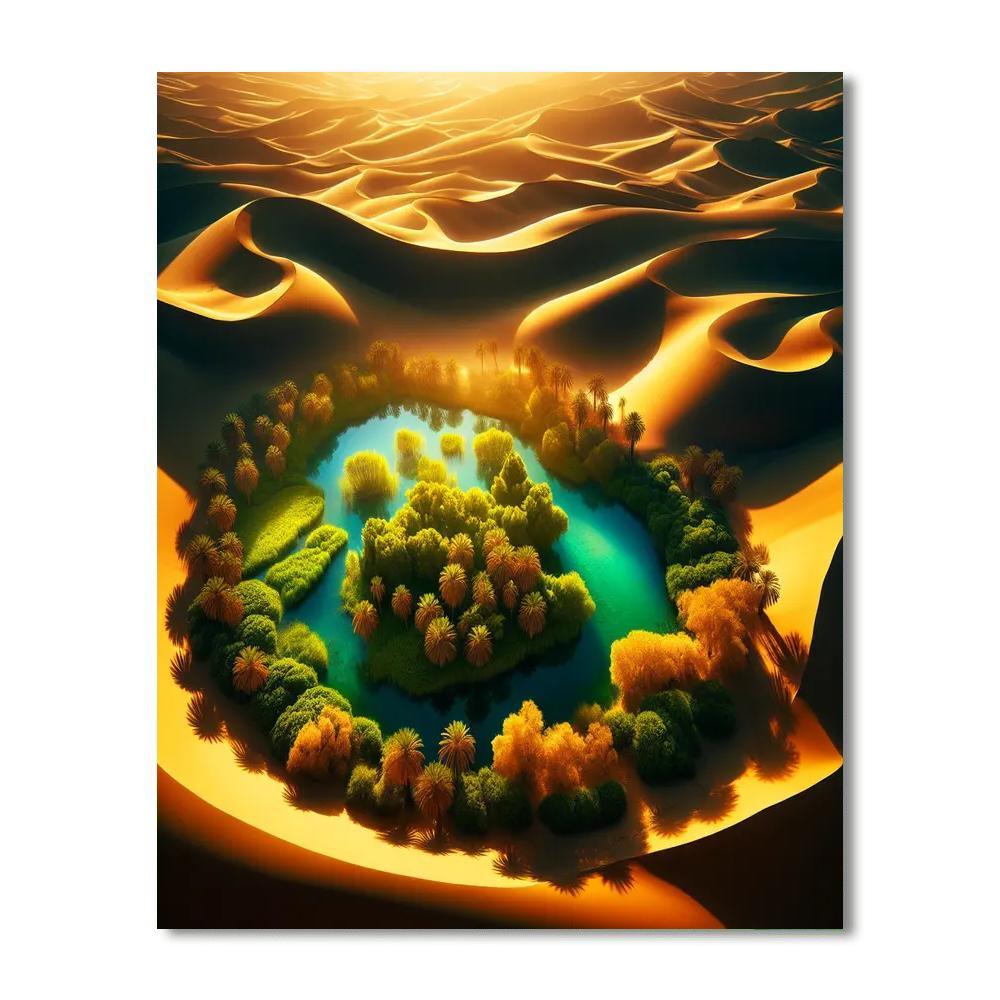 Desert Oasis Mirage Painting By Numbers Kit