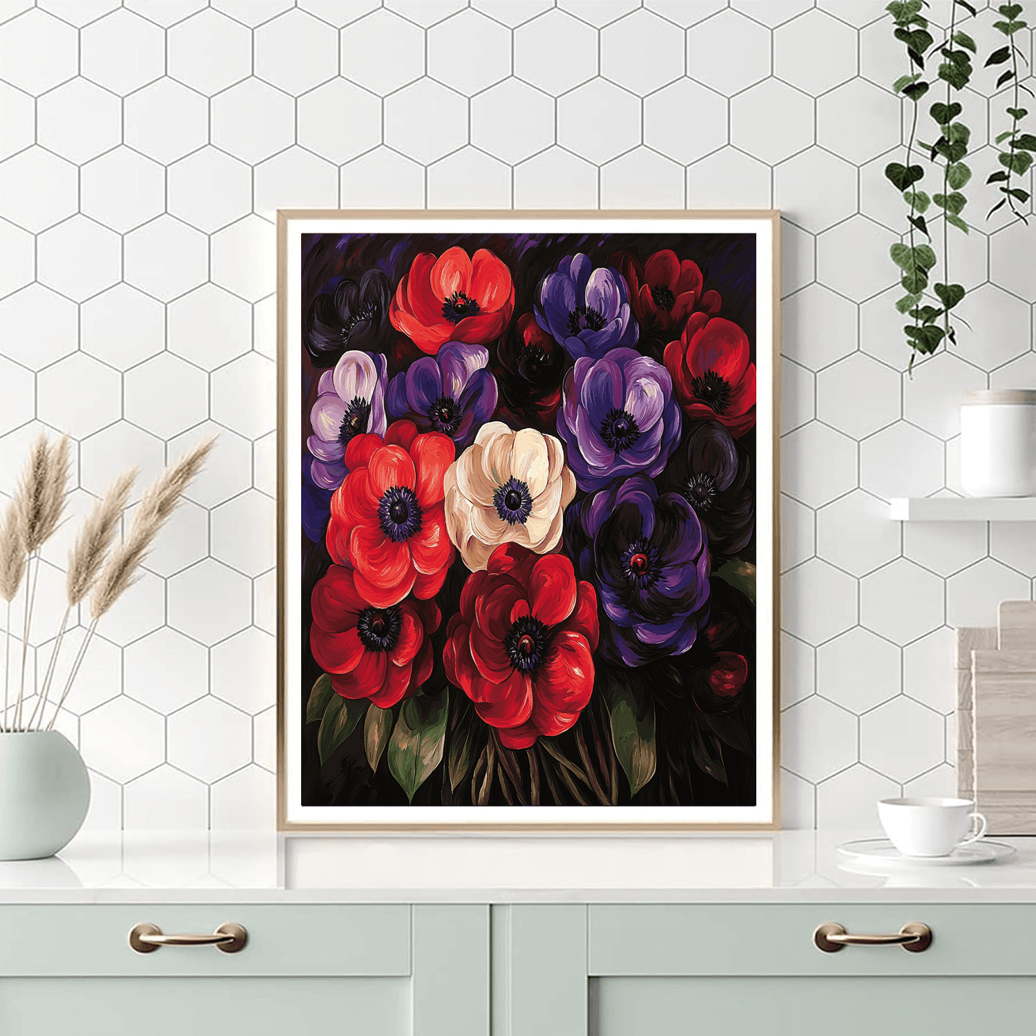 Edvard Munch Inspired Gothic Floral Symphony  Paint By Numbers Kits
