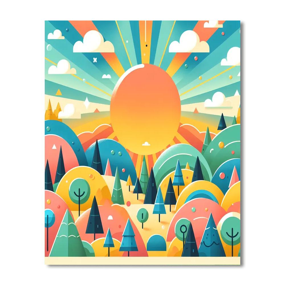 Artistic Landscapes Numbered Painting Kits