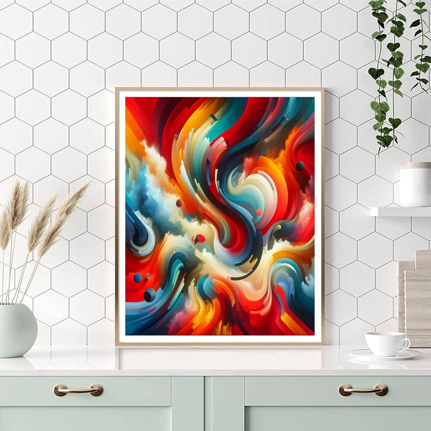 Color Burst Abstract Numbered Painting Kits