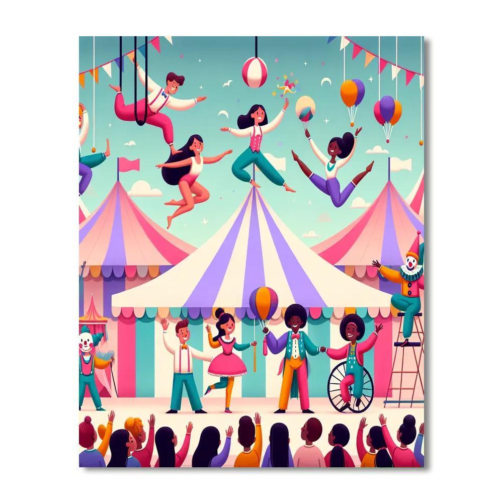The Magical Circus Extravaganza Painting Number Kit