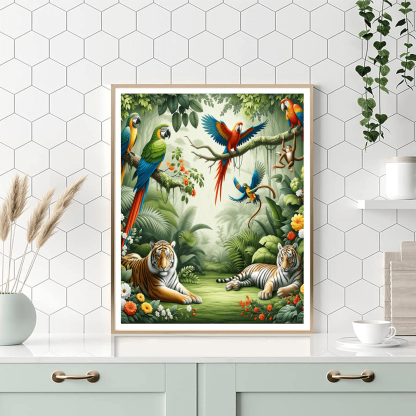 Dynamic Jungle Expedition Paint By Numbers