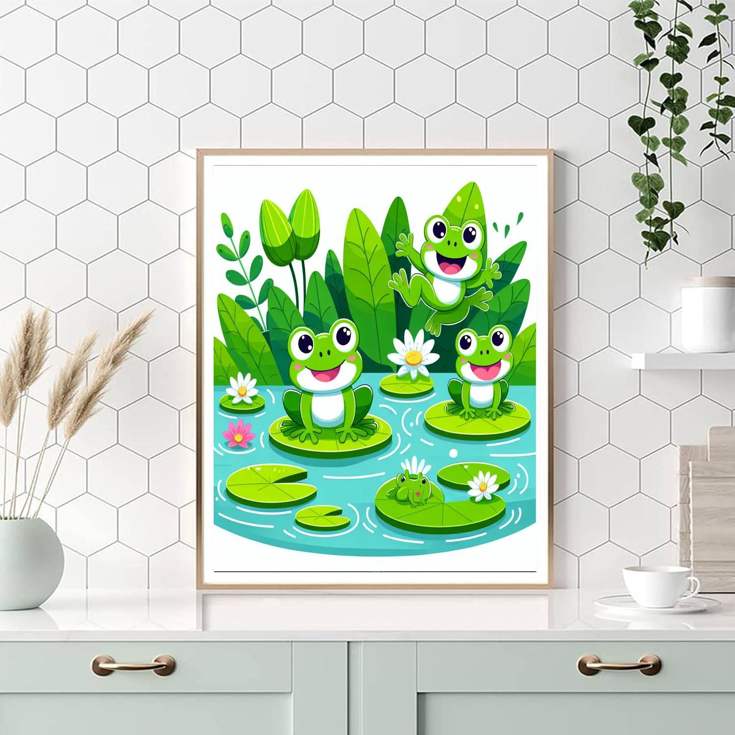 Bubbly Frogs Numbered Painting Kits