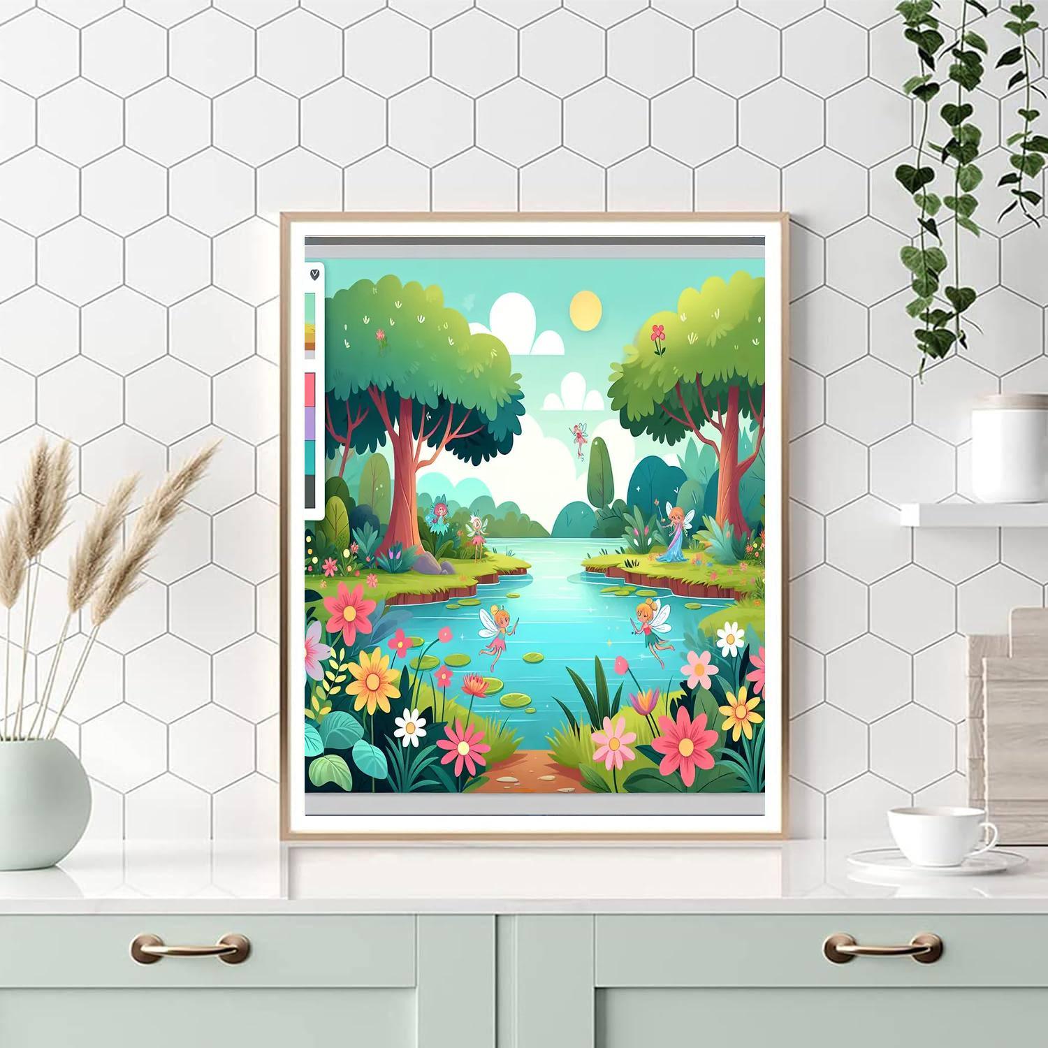 The Enchanted Riverbank Painting By Numbers Kit