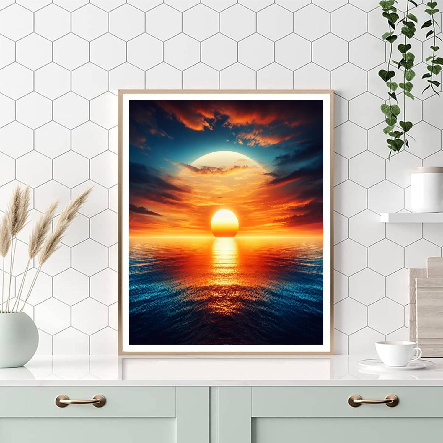 Ocean Sunset Harmony Paint By Color