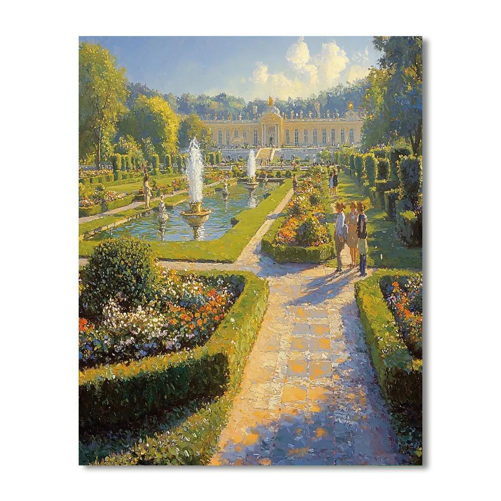 Palace Of Versailles Gardens In France Painting Number Kit