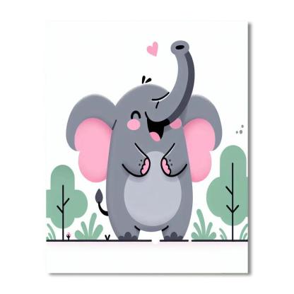 Exploring Expressive Elephants Numbered Painting Kits