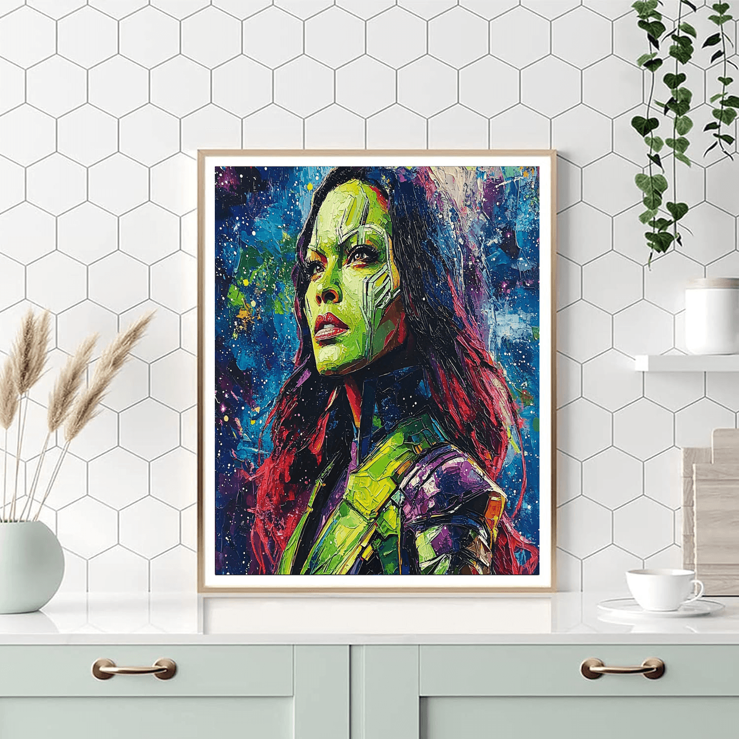 Zoe Saldana: The Galactic Wonder Of Gamora Paint By Numbers Art