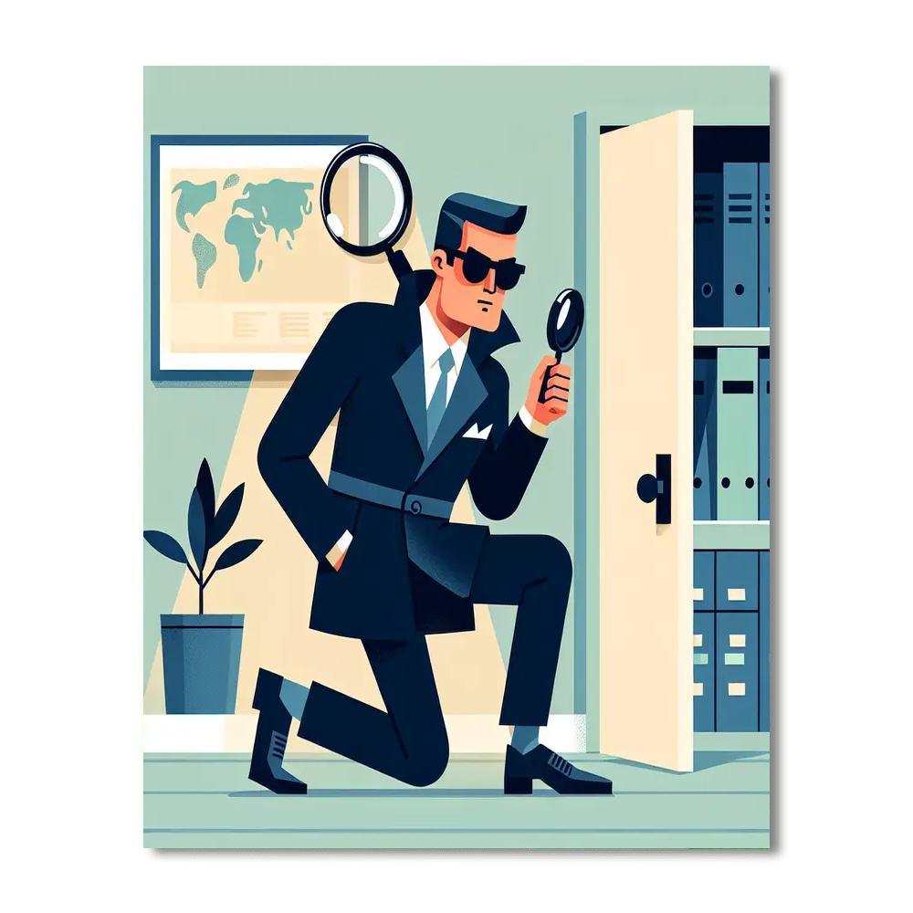 Secret Agent Adventure DIY Paint By Numbers