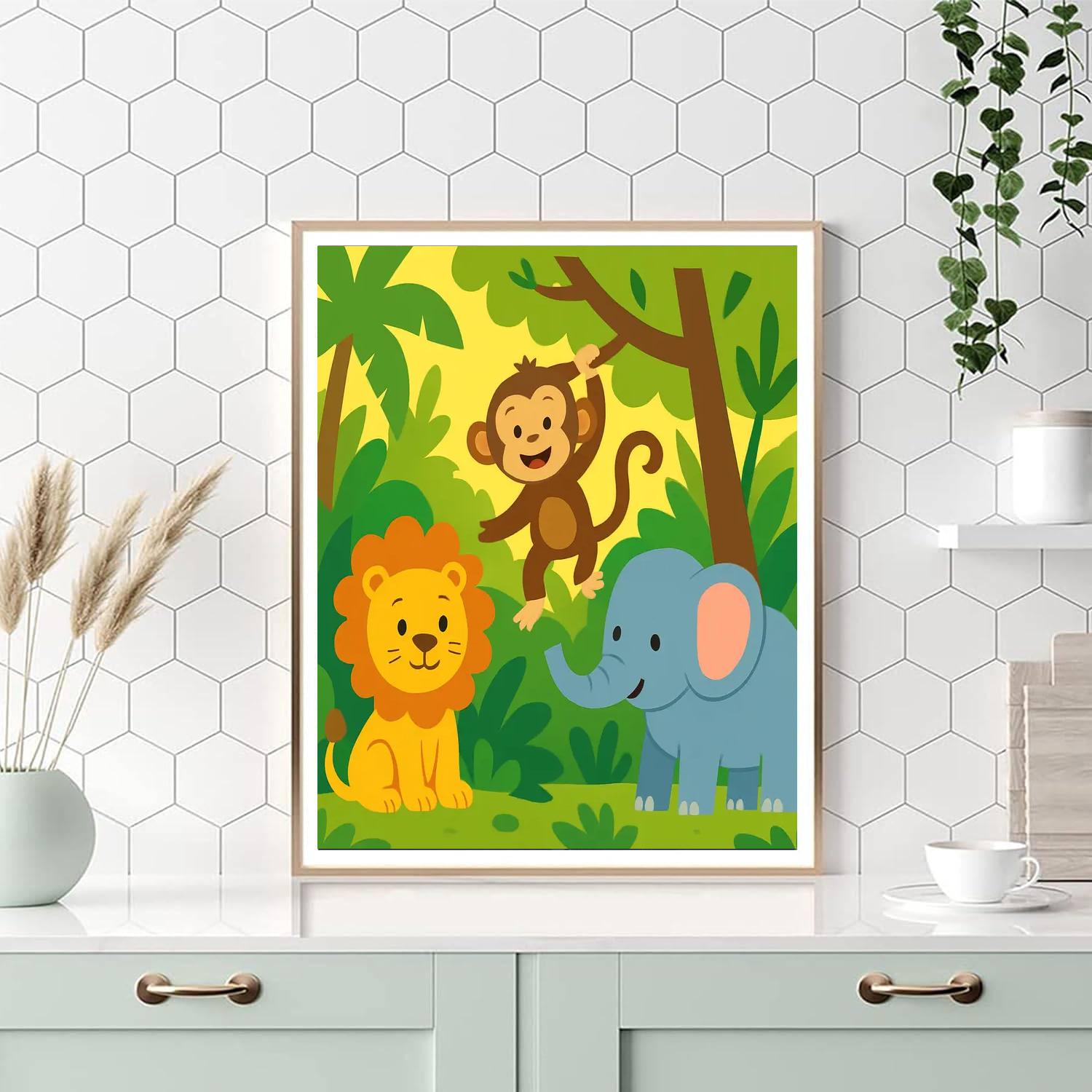 Jungle Adventure Friends Paint By Numbers