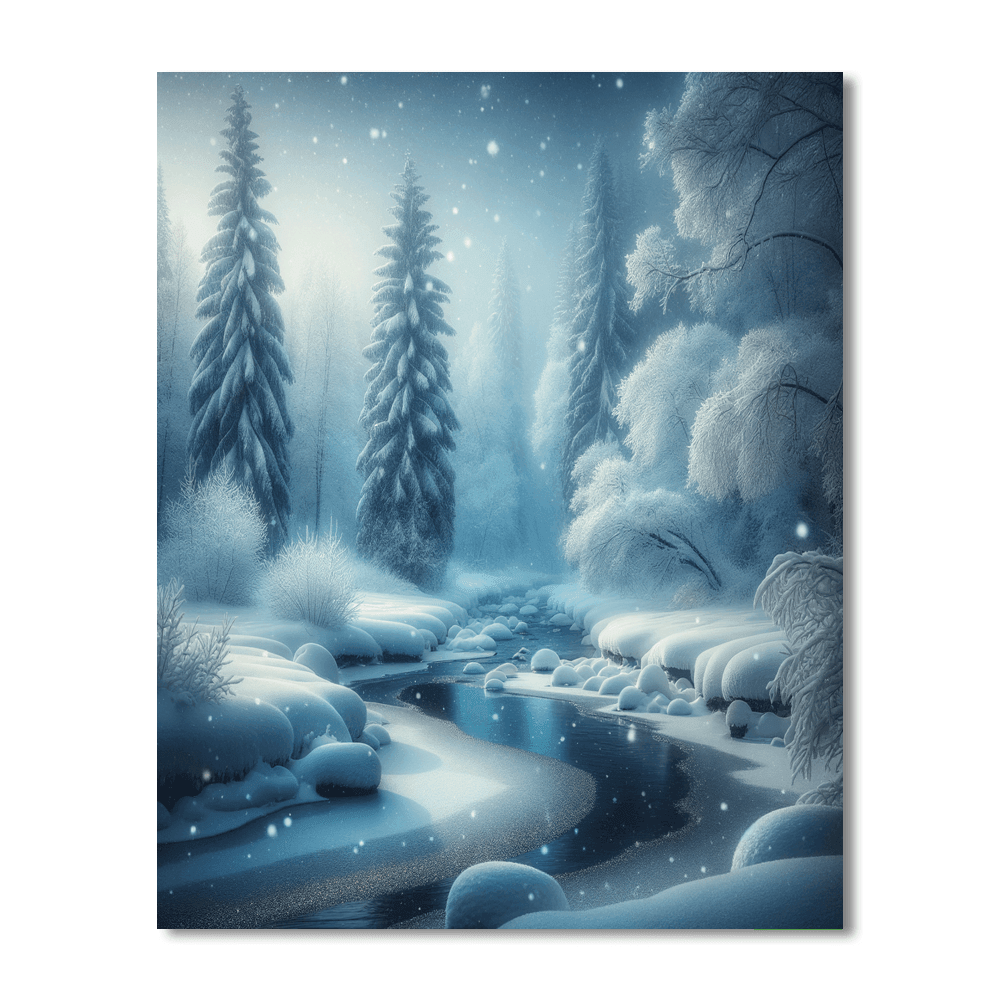 Ethereal Winter Landscape Paint By Numbers Art