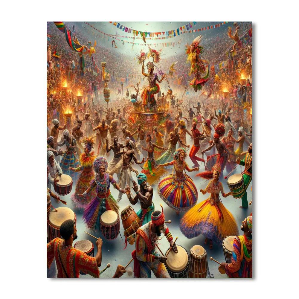 Ouidah Voodoo Festival Painting Number Kit