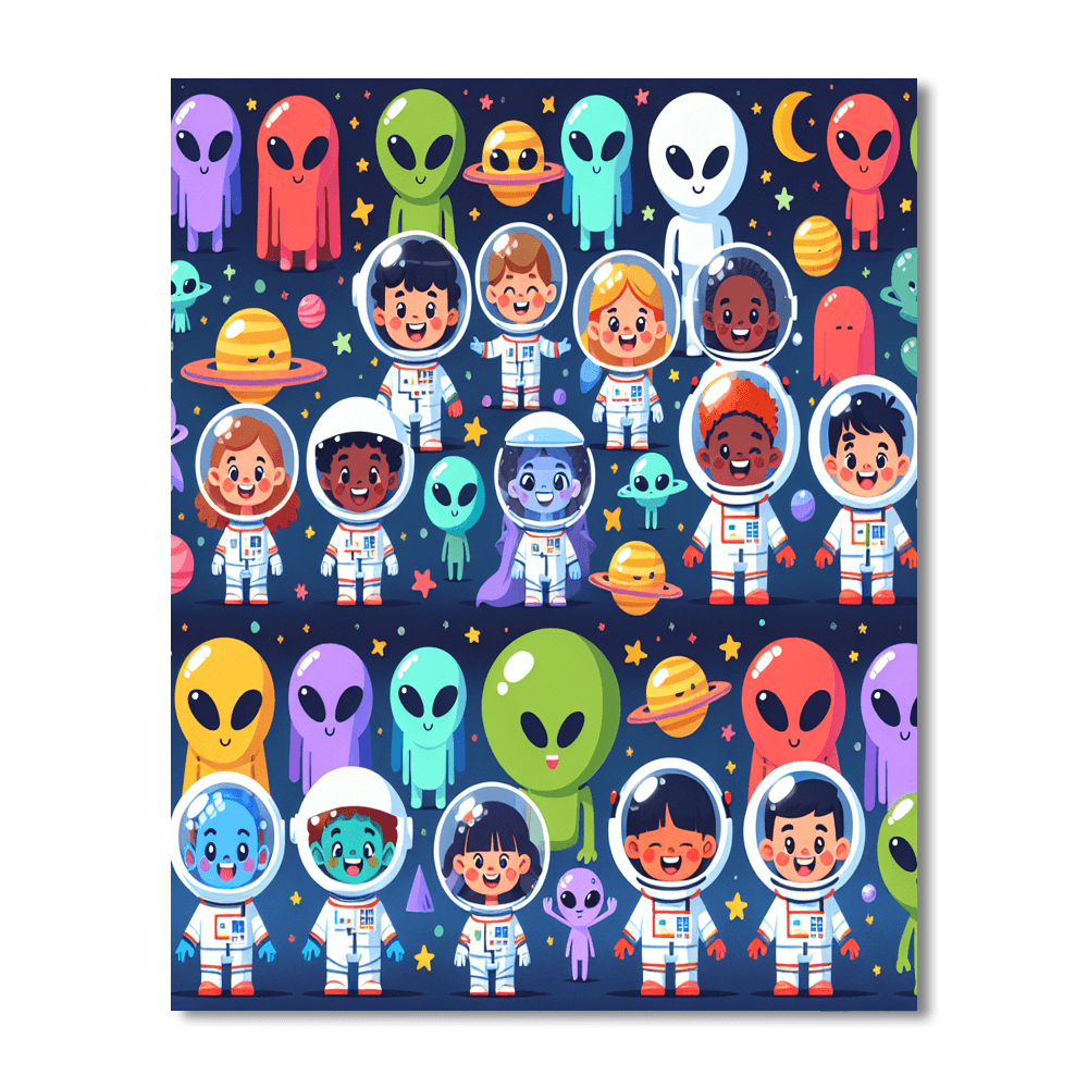 Cosmic Fun With Astro Friends Paint By Number