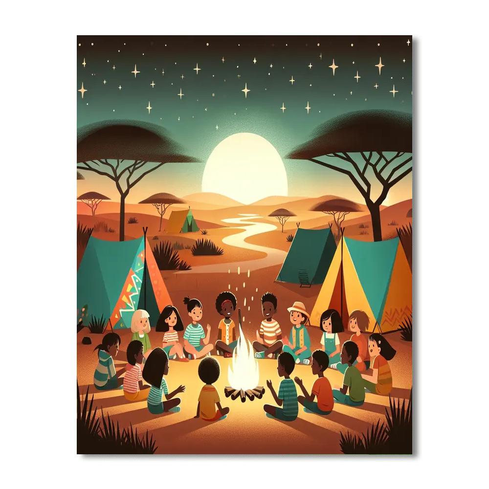 Safari Camp Out DIY Paint By Numbers