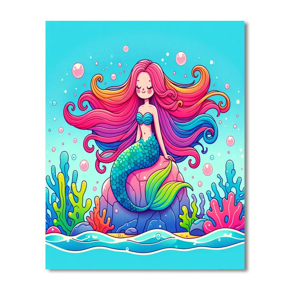 Mermaid's Ocean Secret Paint By Numbers Art