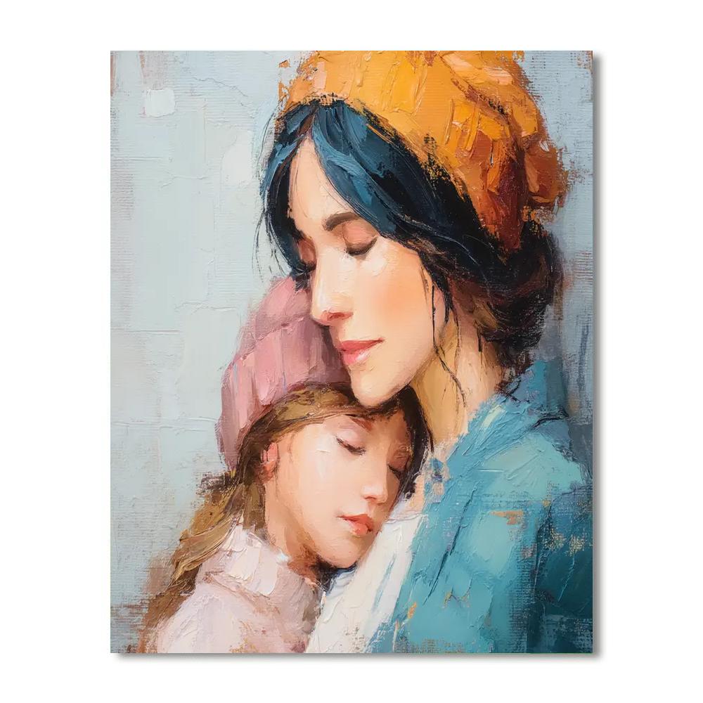 Mother's Gentle Embrace Paint By Color