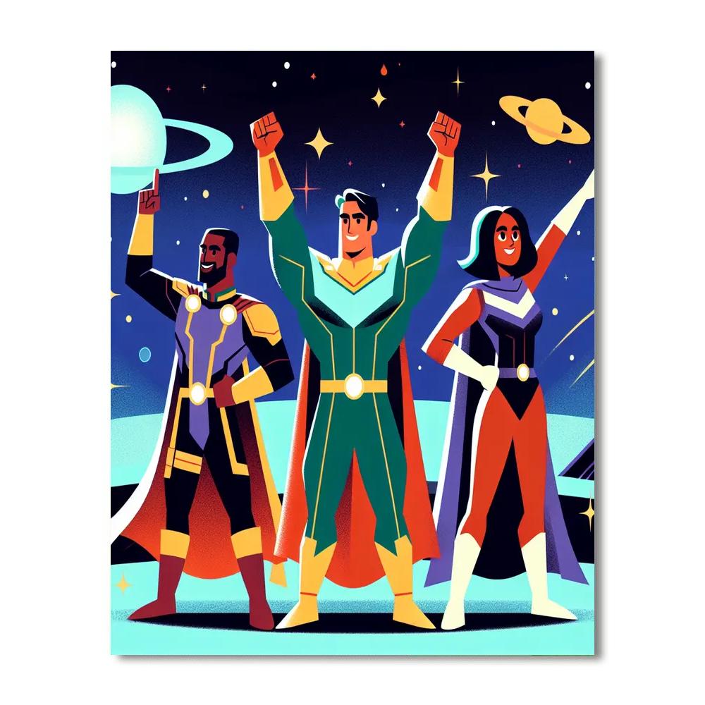 Galactic Guardians Gala Painting By Numbers Kit