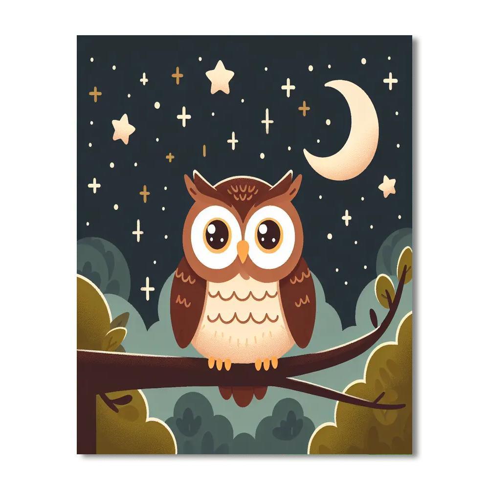 Magical Night Owl Paint By Color