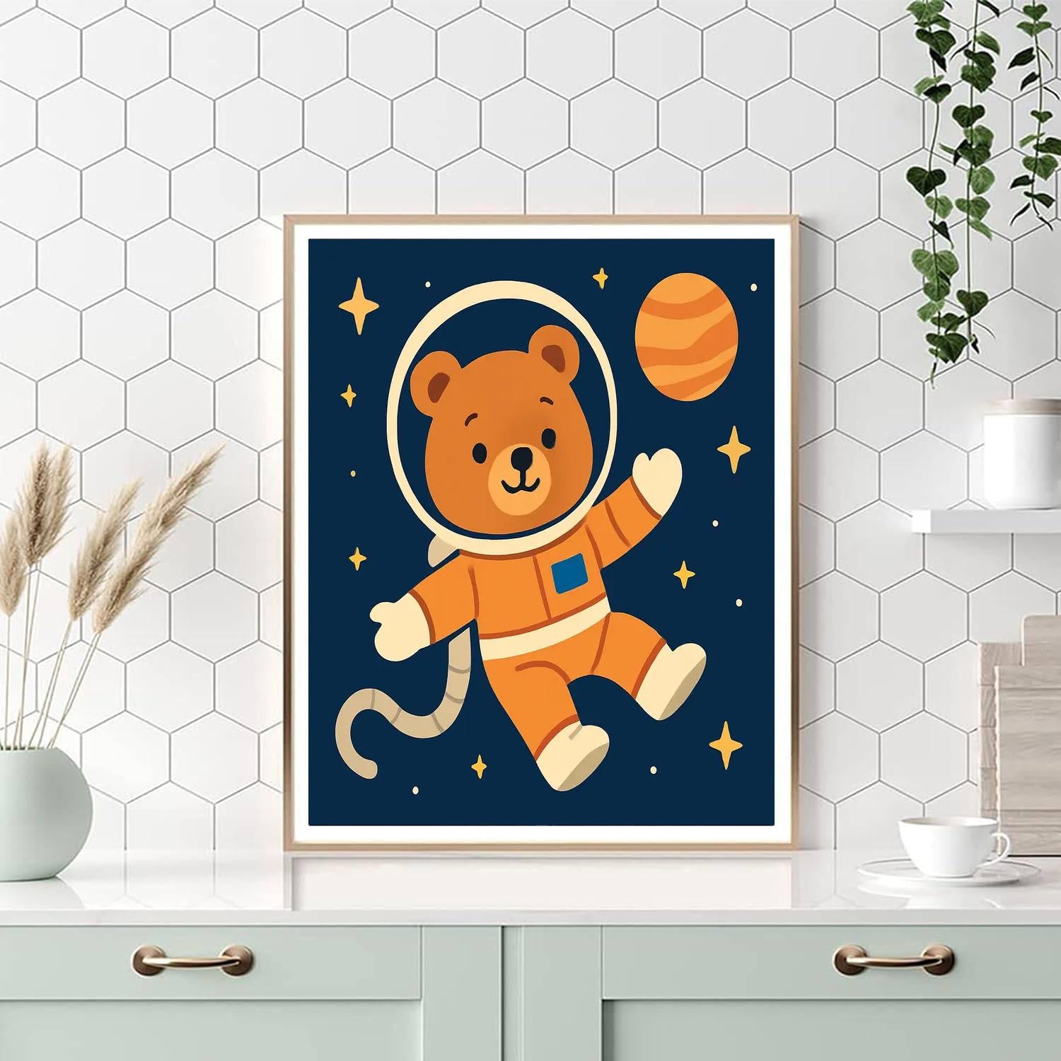 Space Explorer Bear Numbered Painting Kits