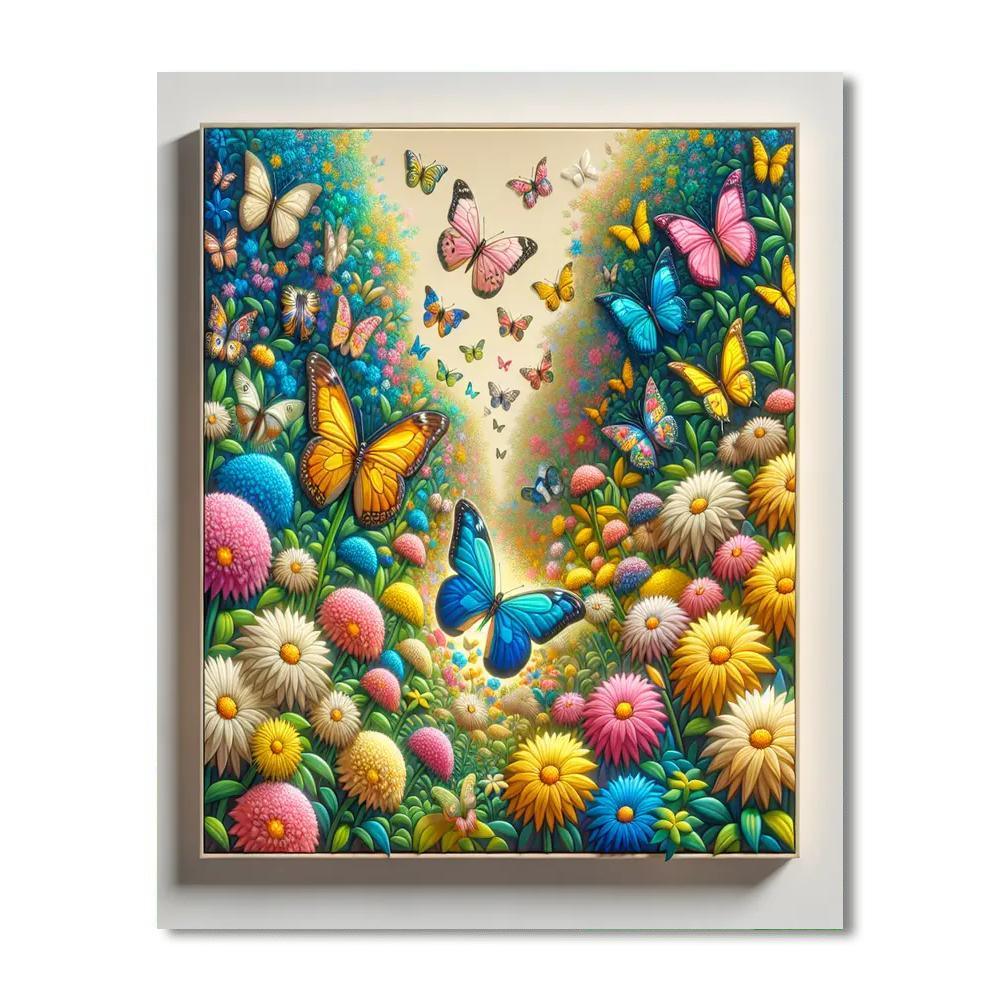 Vivid Butterfly Garden DIY Paint By Numbers