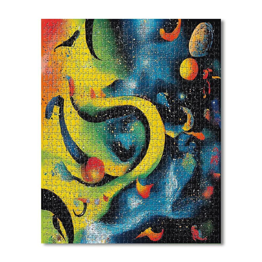 Joan Miró Inspired Abstract Adventure Puzzle  Paint By Color