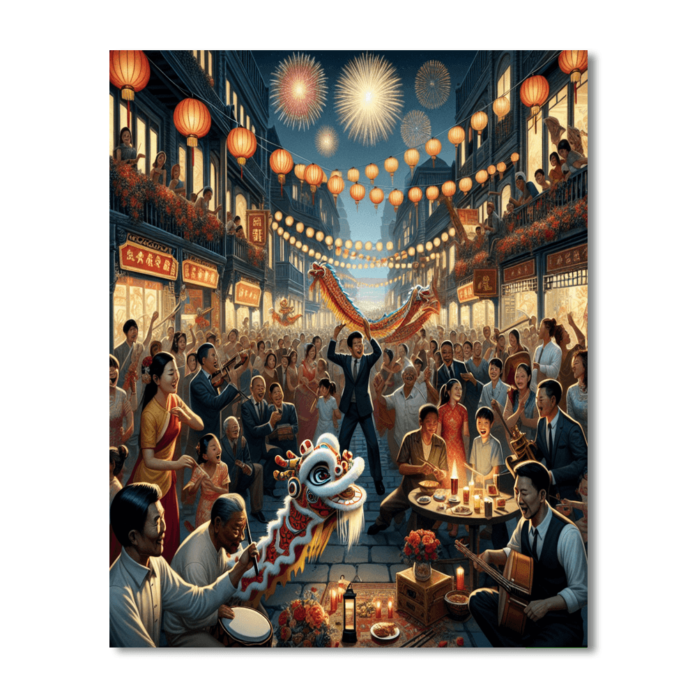 Chinese New Year - Various Locations DIY Paint By Numbers